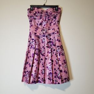Express Silk Sleeveless Floral Dress
